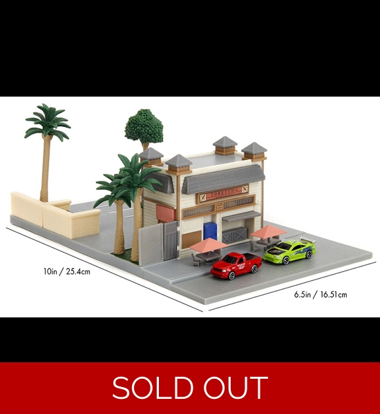 Fast & Furious Toretto's Market Cafe Nano Scene Diorama